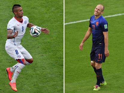 Arturo Vidal y Robben.