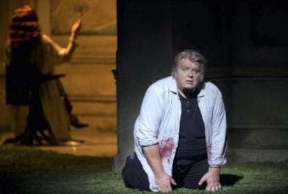 El tenor Christian Elsner, en 'Parsifal' en el Real.