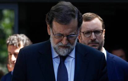 Rajoy, el lunes, en el homenaje a las víctimas del atentado de Londres.