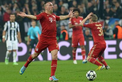 Ribery, en la vuelta de cuartos contra el Juventus.