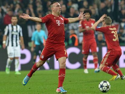 Ribery, en la vuelta de cuartos contra el Juventus.