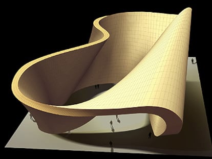 Maqueta del Auditorio de Música de Nara (Japón), de Christian de Portzamparc.