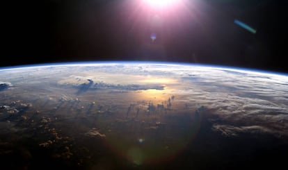 Imagen de la Tierra tomada desde la Estación Espacial Internacional.