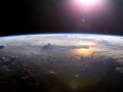 Imagen de la Tierra tomada desde la Estación Espacial Internacional.