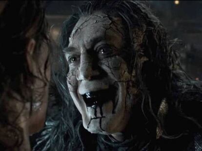 Javier Bardem, em uma imagem de 'Piratas dos Caribes: A vingança de Salazar'.