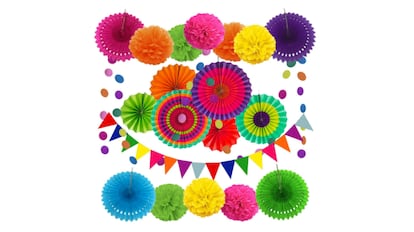 Pack de decoración de fiesta para carnaval Zerodeco, varios colores