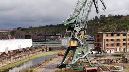 Terrenos del astillero La Naval de Sestao (Bizkaia).