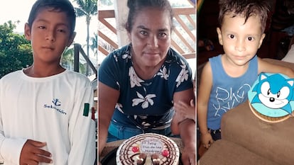 Sebastián Herrera, María Hilaria Delgado y Luis Alberto López, desaparecidos en Acapulco tras el paso del huracán 'Otis'.