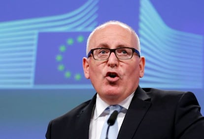 El vicepresidente de la Comisi&oacute;n Europea (CE), Frans Timmermans.