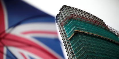 Edificio en construcción en la City de Londres.