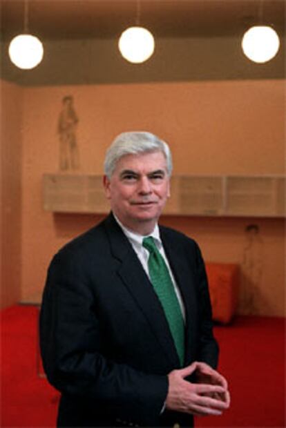 Christopher Dodd, ayer en Madrid.