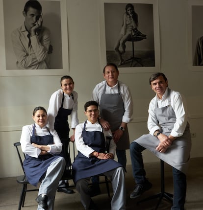 Team from the restaurant La vaquería montañesa, from the Deluz y Compañía group, in Madrid.