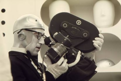 Woody Allen, en el rodaje de 'El dormilón'.