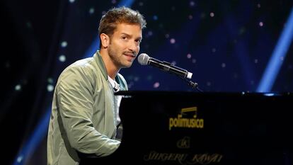 Pablo Alborán, en la presentación de su disco 'Saturno', en 'El Hormiguero'.