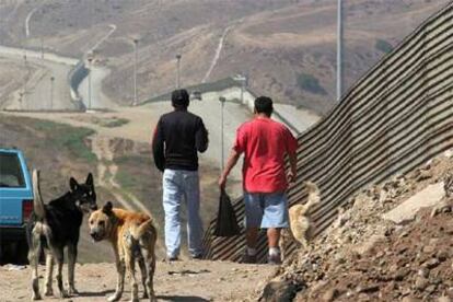 Vista general de la frontera entre México y Estados Unidos.