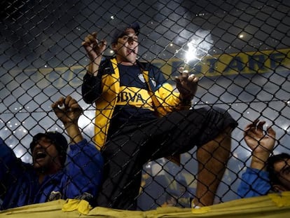 Torcedores do Boca Juniors, no último jogo contra o River.