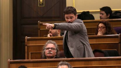 Gabriel Rufián en el Congreso el pasado 21 de noviembre.