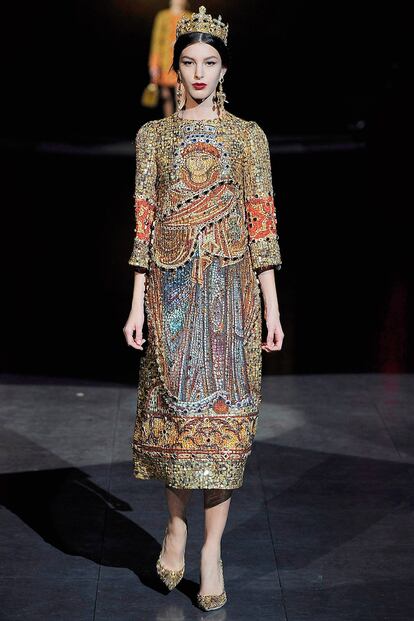 Vestido de Domenico Dolce y Stefano Gabbana para Dolce & Gabbana (otoño 2013).