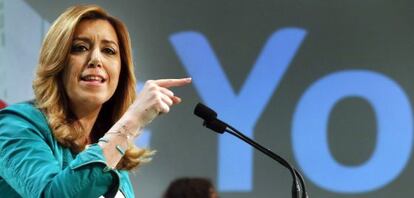 Susana Diaz, durante un mitin en Jerez (Cádiz).