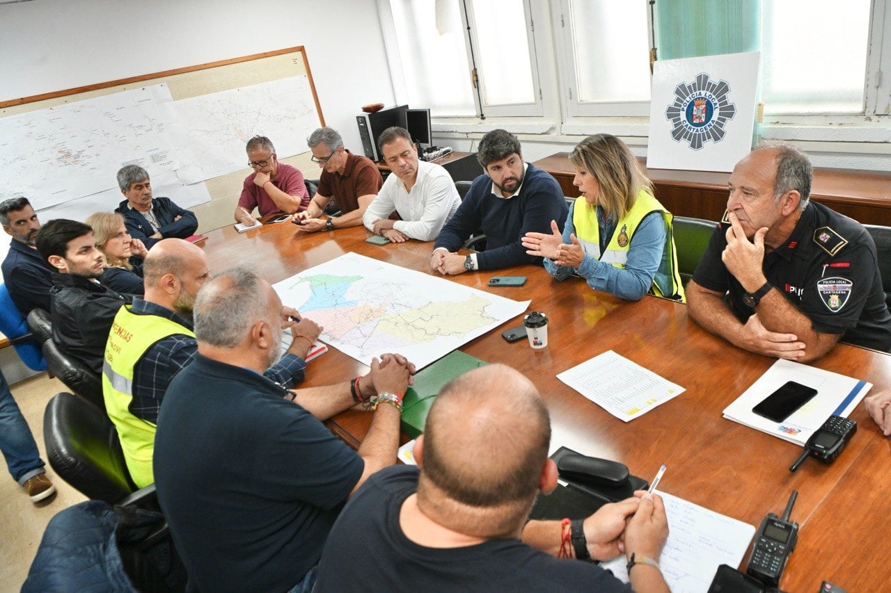 López Miras acude a Cartagena para seguir los efectos de la dana