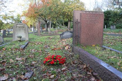 La tumba sin lápida de Manuel Chaves Nogales en Londres, este miércoles.