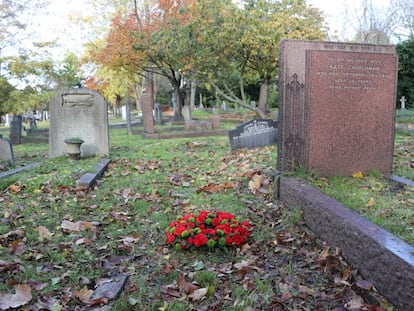 La tumba sin lápida de Manuel Chaves Nogales en Londres, este miércoles.