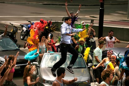 Filmación de la película de Bollywood 'Heyy Babyy', en Sydney.