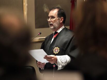 Francisco Javier Vieira, en la apertura del a&ntilde;o judicial, en 2013.