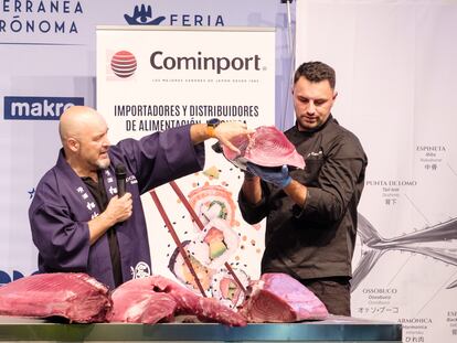 Muestra de Atún rojo en el certamen Mediterránea gastrónoma, el 15 de noviembre de 2022 en Valencia.