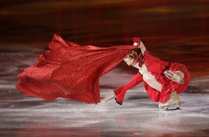 La patinadora canadiense Shae-Lyn Bourne durante el 'All That Skate' en Corea del Sur. 6 de mayo de 2014.