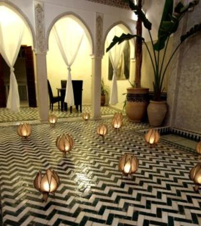 Patio del Riad Palau, abierto por David Palau en la Medina de Marraquech.