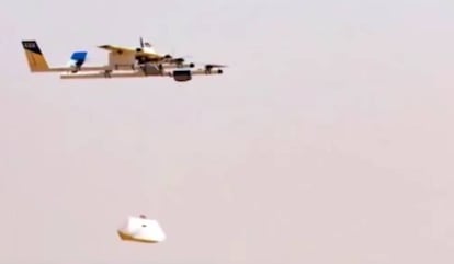 El dron que Chipotle utiliza para sus entregas de burritos en Virginia Tech.