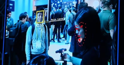 Ejemplo de reconocimiento facial mostrado en el último Consumer Electronics Show de Las Vegas