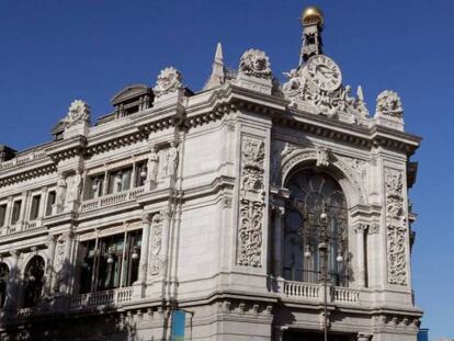 Fachada del edificio del Banco de España en la plaza de Cibeles, en Madrid.