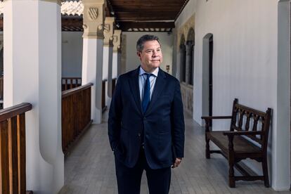 Emiliano García-Page, presidente de Castilla-La Mancha, el jueves en el palacio de Fuensalida, en Toledo.