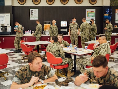 Comedor para soldados de EE UU. 