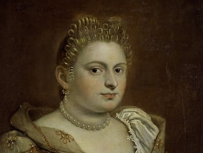 <i>Dama veneciana,</i> supuesto autorretrato de Marietta Robusti, La Tintoretta (Venecia, 1554-1590).