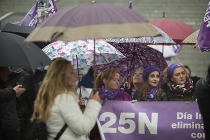 Manifestación por el 25N, en Sevilla hace un año.