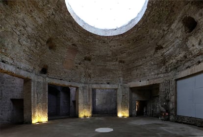 Una de las salas de la actual Domus Aurea.