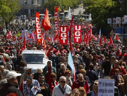 La manifestación del Primero de Mayo en 2017 en Madrid