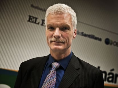 Andreas Schleicher, da OCDE, hoje em Bras&iacute;lia.