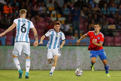la selección chilena sub 23 en el partido ante Argentina por el preolímpico
