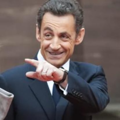 Nicolas Sarkozy junto a su esposa Carla Bruni