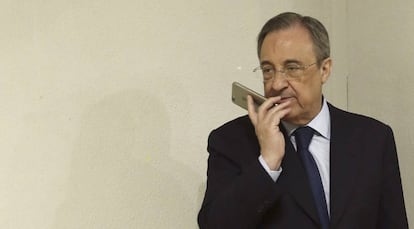 O presidente do Real Madrid, Florentino Pérez.