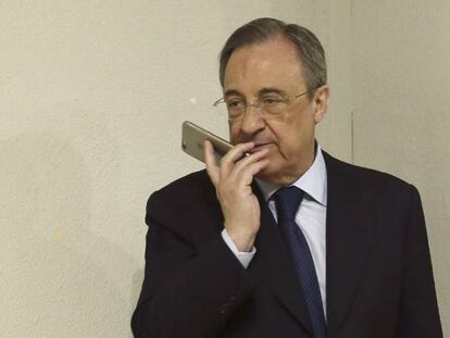 O presidente do Real Madrid, Florentino Pérez.