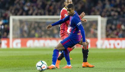 Semedo, durante el encuentro ante el Girona.