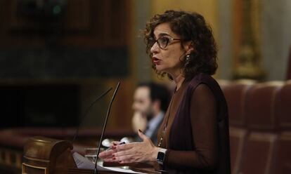 La ministra de Hacienda, María Jesús Montero, esta semana en el Congreso.