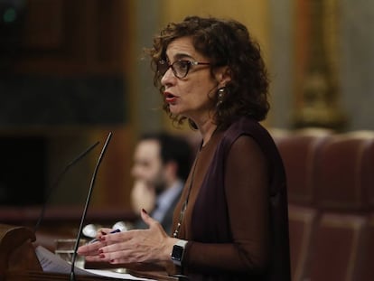 La ministra de Hacienda, María Jesús Montero, esta semana en el Congreso.