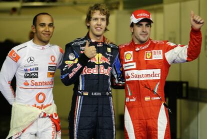 Vettel , Hamilon y Alonso saldrán los primeros en Abu Dabi