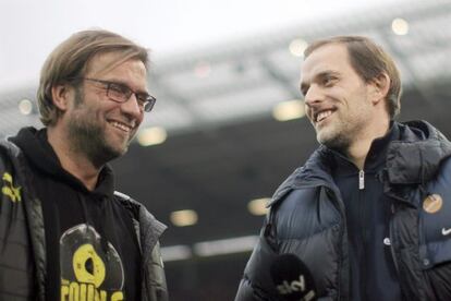 Thomas Tuchel junto a Klopp